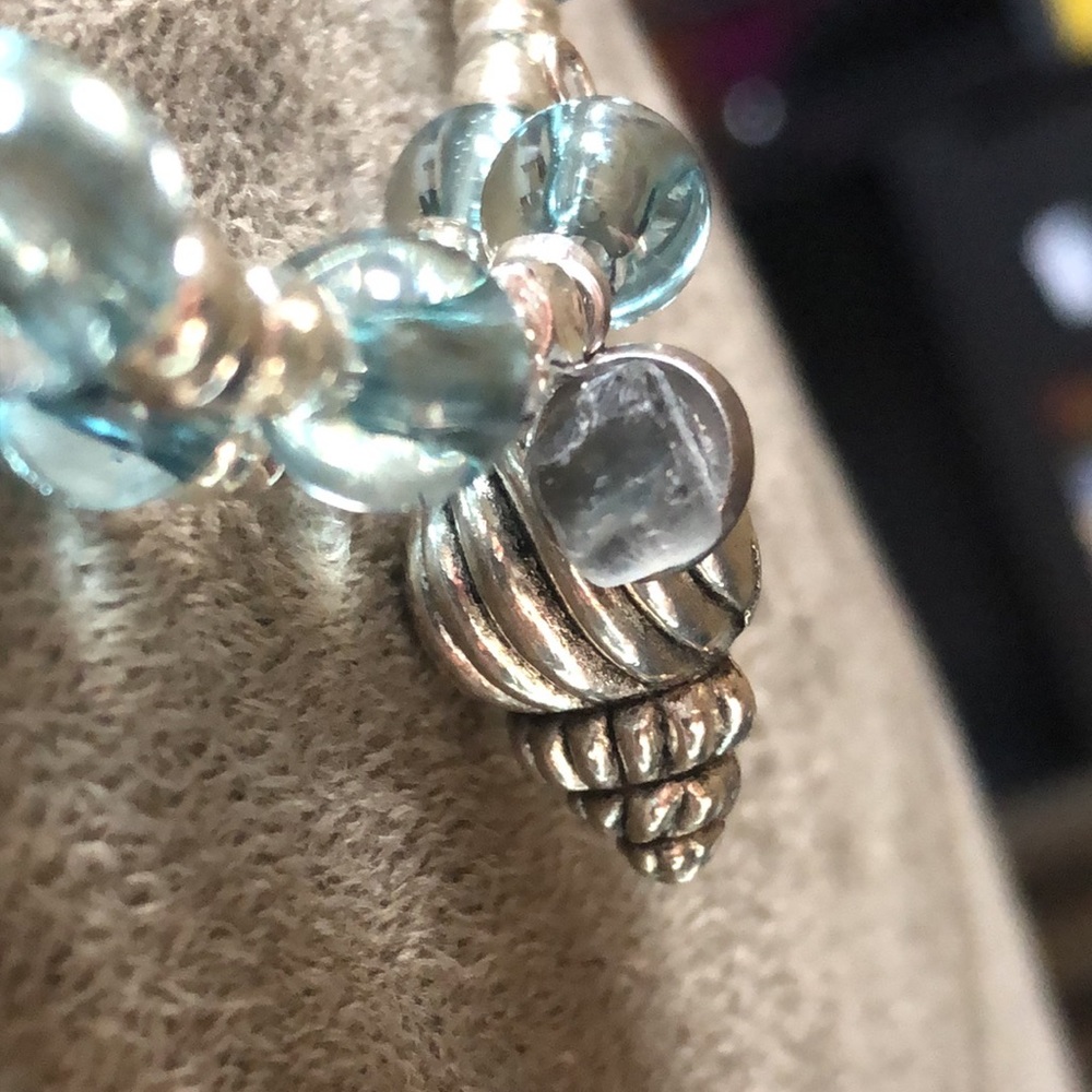 Sea glass charm bracelet